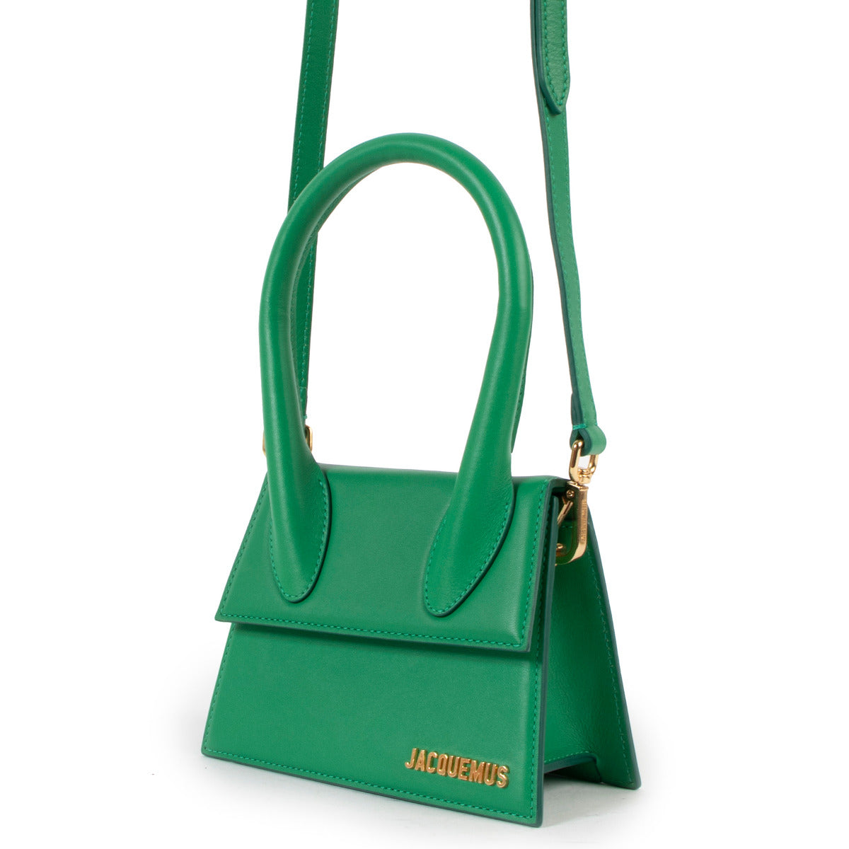 Jacquemus Green Le Chiquito Moyen Crossbody Bag aan de beste prijs te koop bij Labellov in Antwerpen
