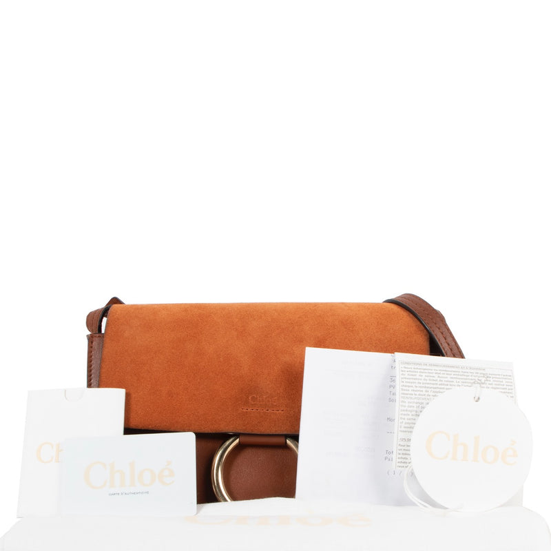 Chloé Tobacco Faye Small Crossbody Bag for the best price at Labellov secondhand luxury in Antwerp