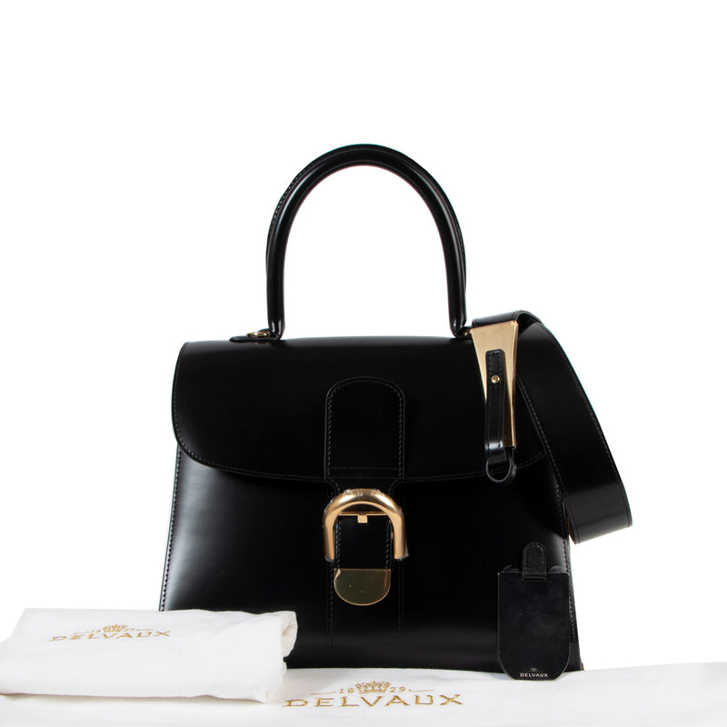 Delvaux Limited Edition Zwarte Brillant Diva Handtas