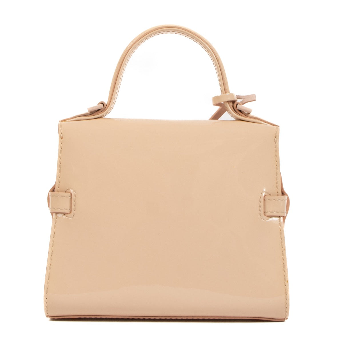 Buy an authentic second hand Delvaux Nude Patent Leather Tempête Micro Bag in new condition at Labellov.com