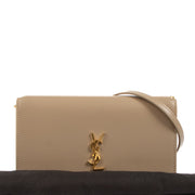 Shop 100% authentic second-hand Saint Laurent Dark Beige Leather Cassandre Phone Holder on Labellov.com