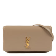 Shop safe online Yves Saint Laurent Dark Beige Leather Cassandre Phone Holder . koop veilig online tegen de beste prijs.