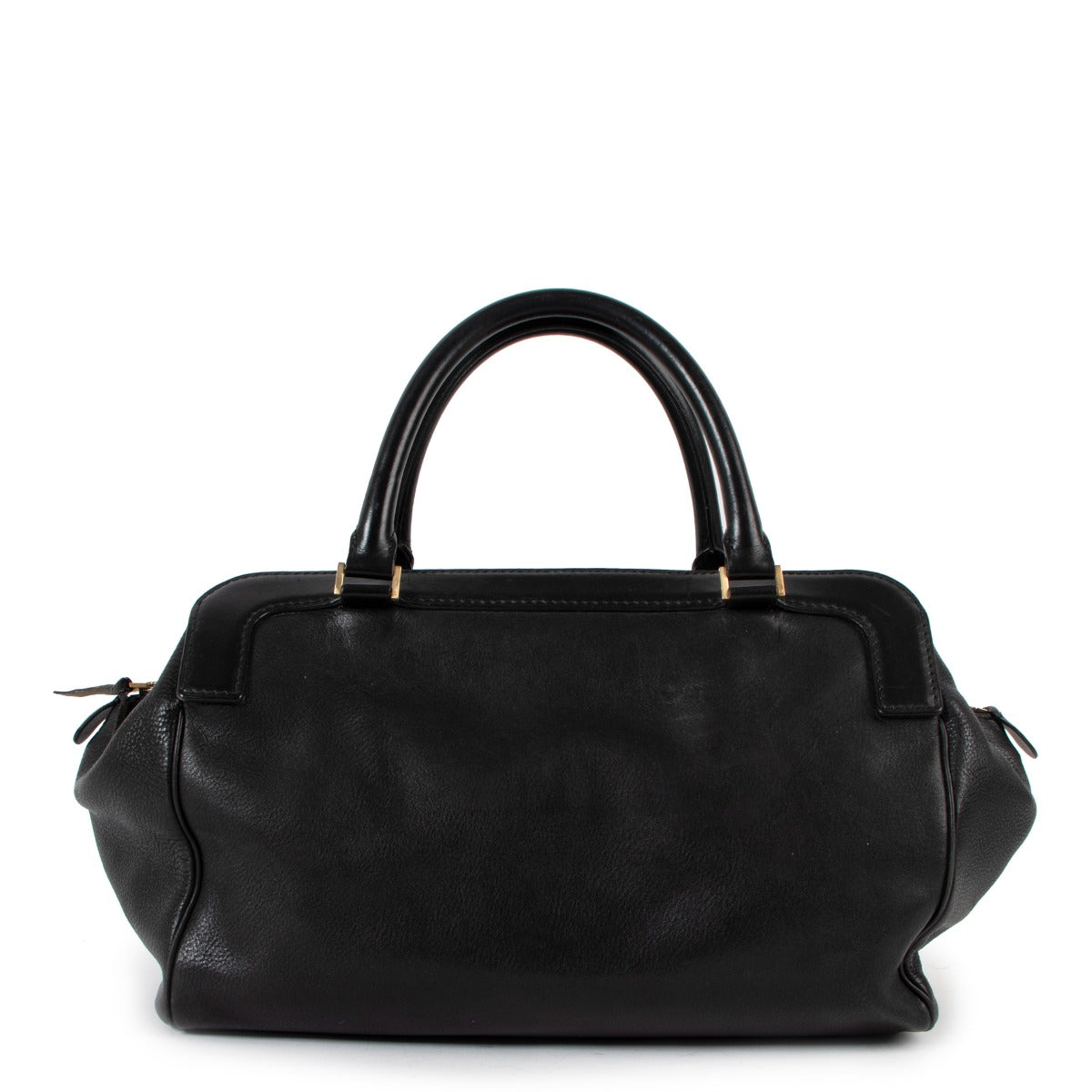 Sac à main Delvaux en cuir noir