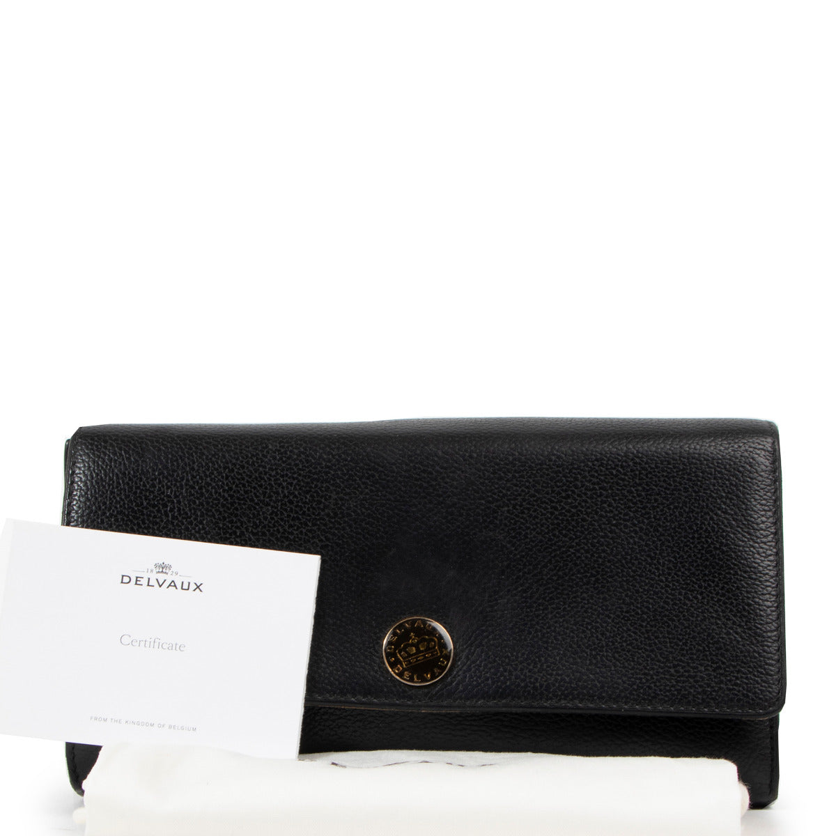 Delvaux Black Leather Wallet