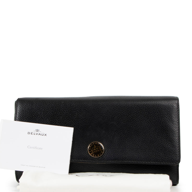 Delvaux Black Leather Wallet