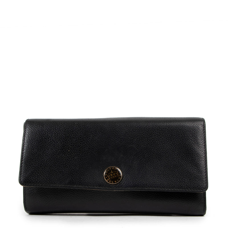 Delvaux Black Leather Wallet