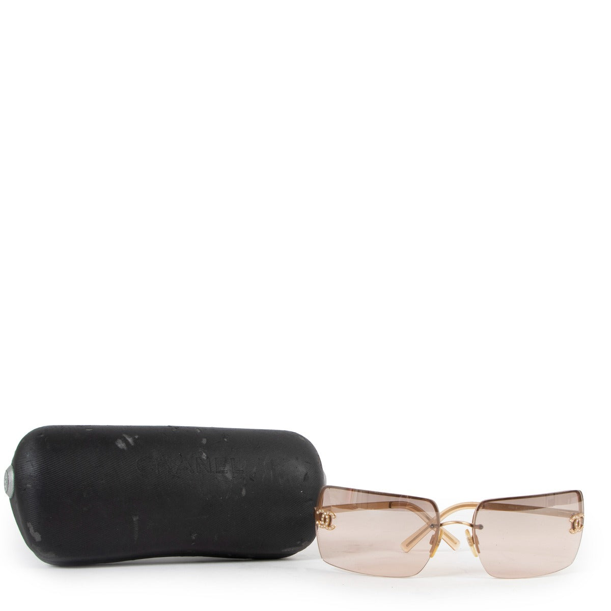 Chanel 4092 CC Crystal Vintage Rimless Sunglasses