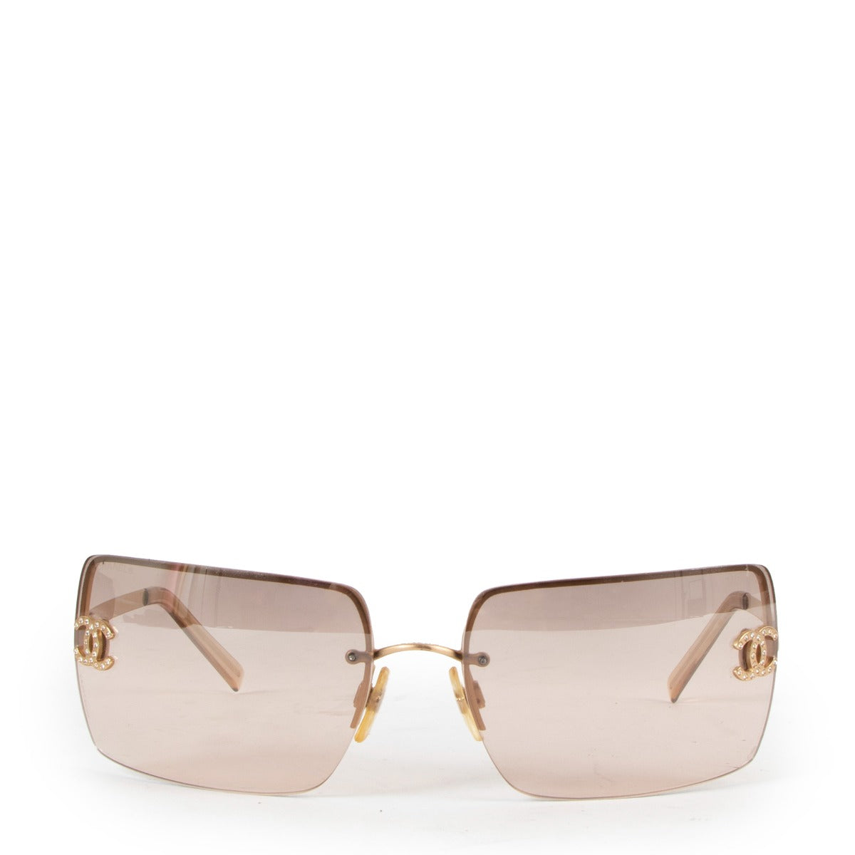 Chanel 4092 CC Crystal Vintage Rimless Sunglasses