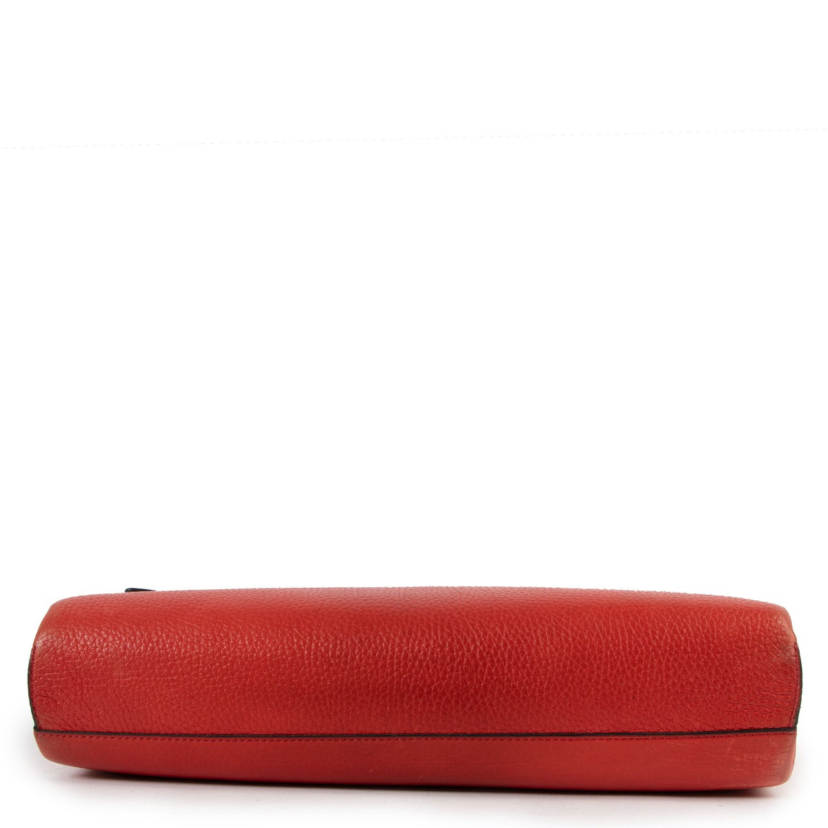 Delvaux Large Red Leather Clutch