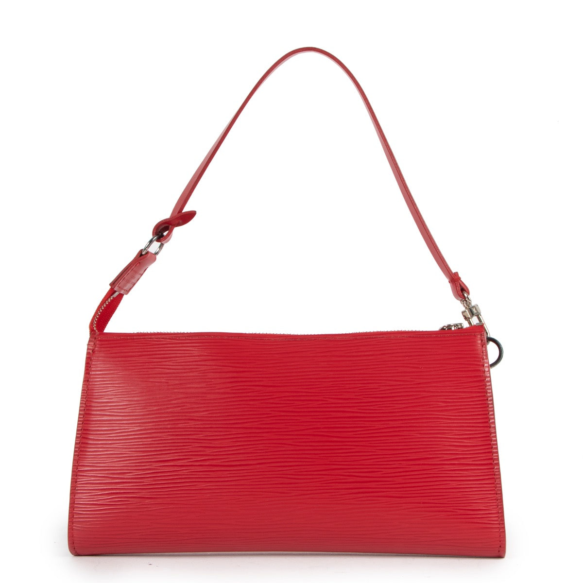Shop safe online at Labellov in Antwerp this 100% authentic second hand Louis Vuitton Red Epi Leather Pochette Accessoires