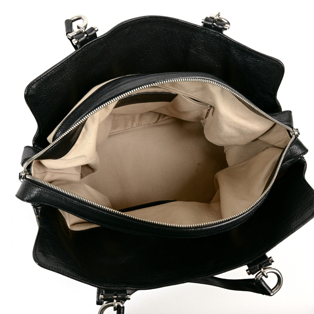 Dolce & Gabbana Black Leather Top Handle Bag