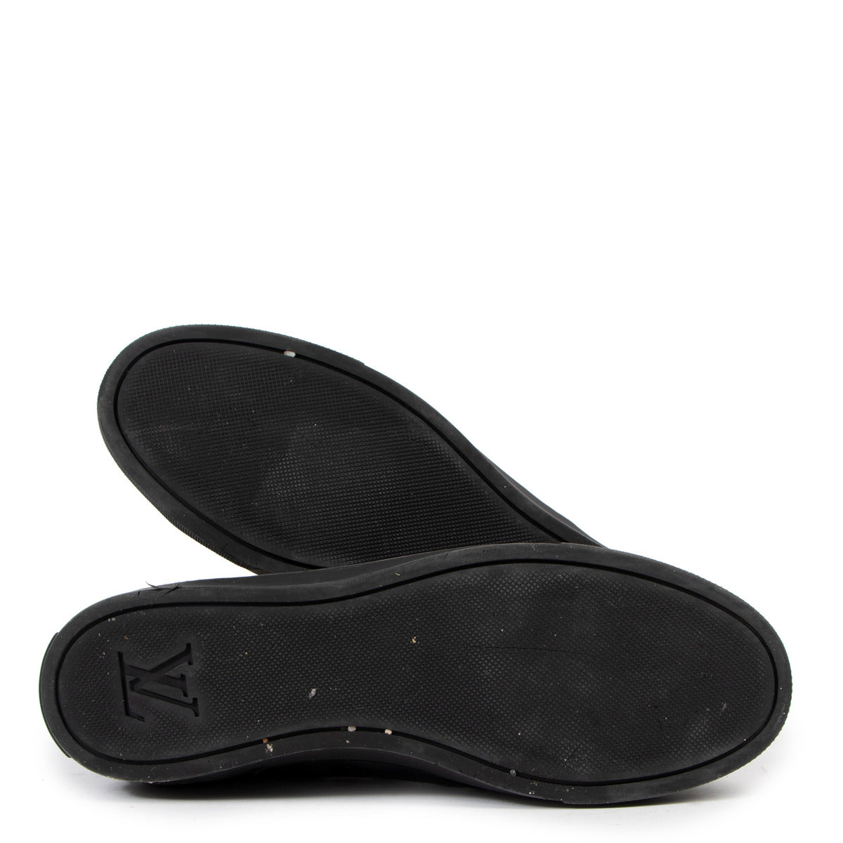 Louis Vuitton Black Monogram Empreinte High Top Sneakers - Size 37