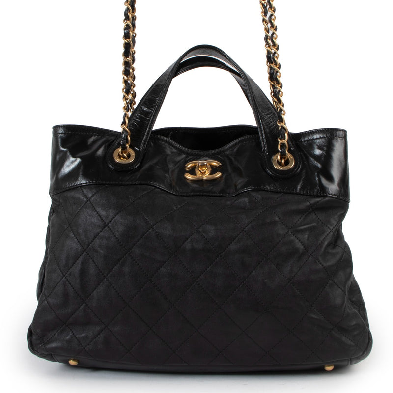 Chanel In The Mix Quilted Calfskin Small Shopping Tote Bag
