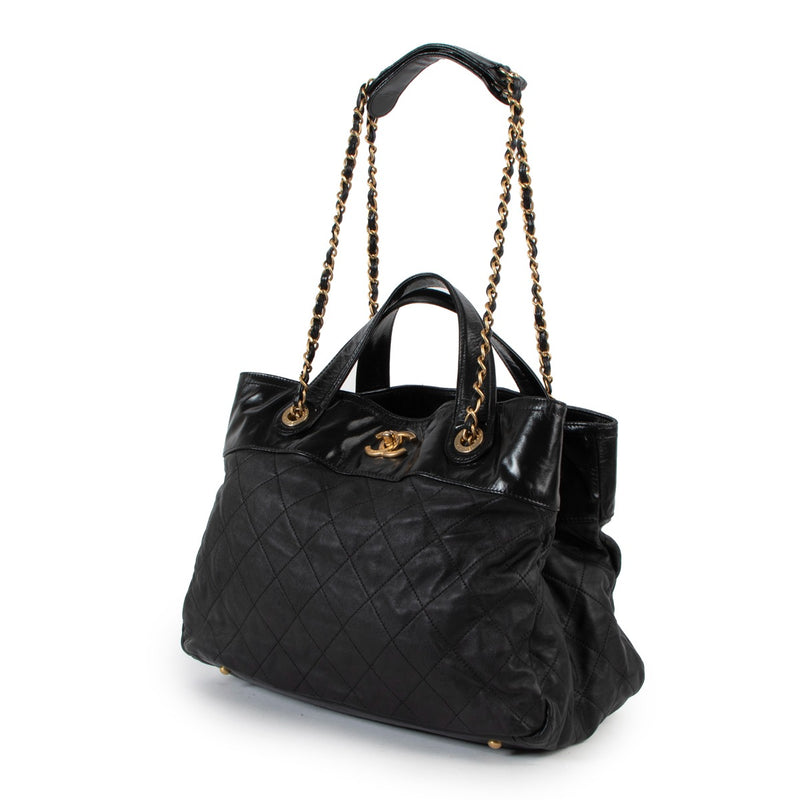 Chanel In The Mix Quilted Calfskin Small Shopping Tote Bag
