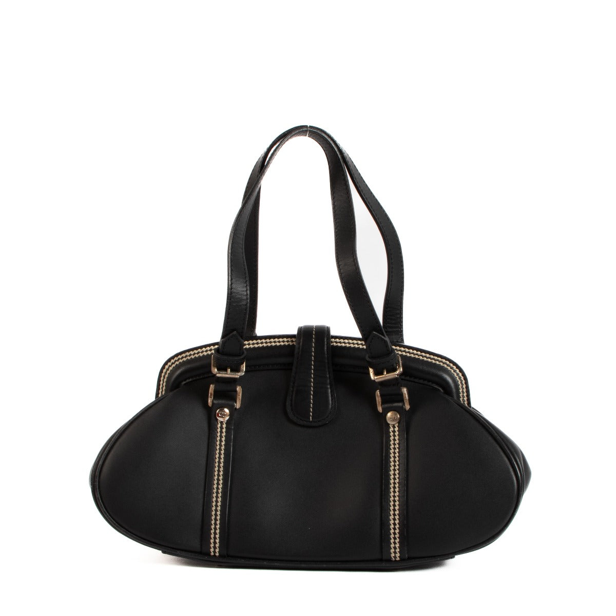 Christian Dior John Galliano 2005 Black Satin Frame Bag