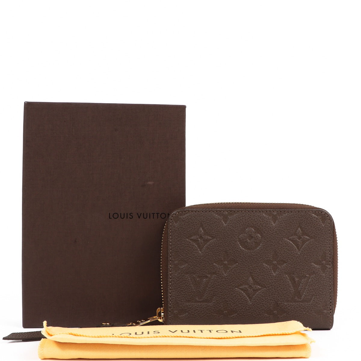 Portefeuille compact Louis Vuitton Monogram Empreinte Secret kaki