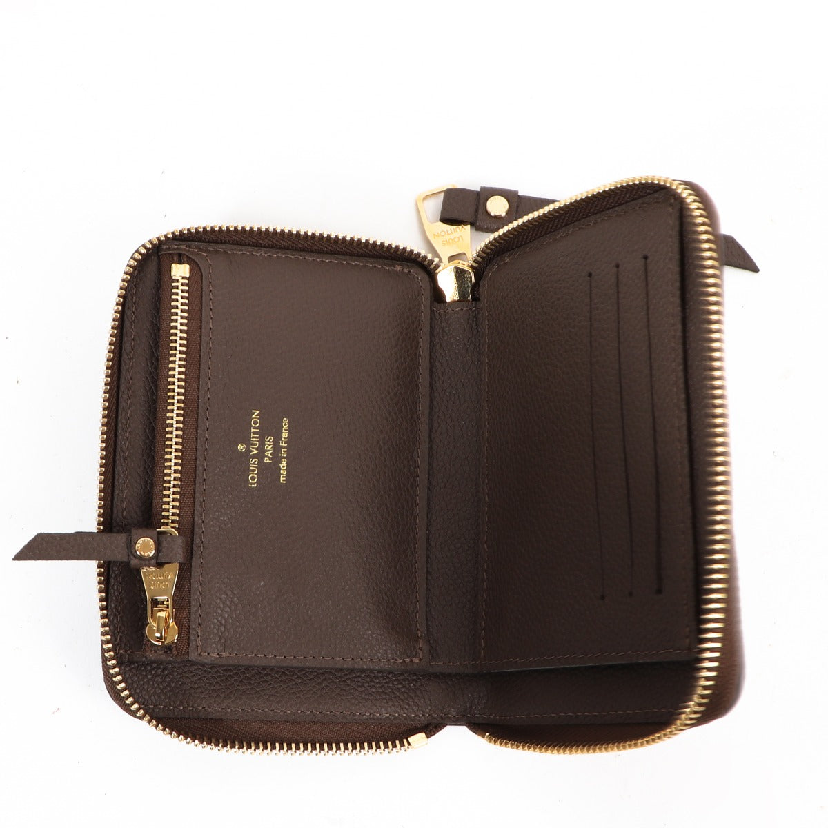 Portefeuille compact Louis Vuitton Monogram Empreinte Secret kaki