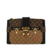 Shop safe online at Labellov in Antwerp and Knokke this 100% authentic second hand Louis Vuitton Reverse Monogram Trunk Clutch Crossbody Bag