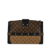 Shop safe online at Labellov in Antwerp and Knokke this 100% authentic second hand Louis Vuitton Reverse Monogram Trunk Clutch Crossbody Bag