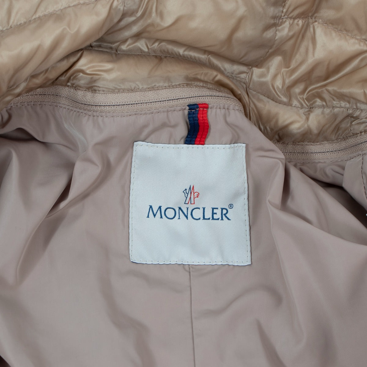 Moncler Lime Giubbotto Beige Nylon Windbreaker Jacket - Size 3