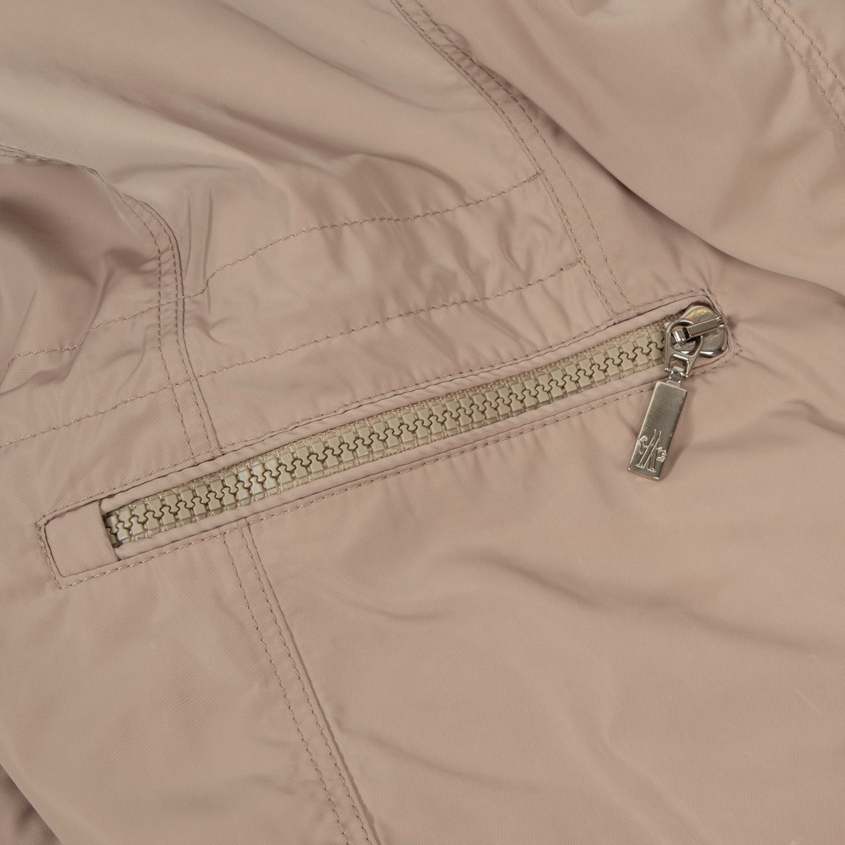 Moncler Lime Giubbotto Beige Nylon Windbreaker Jacket - Size 3