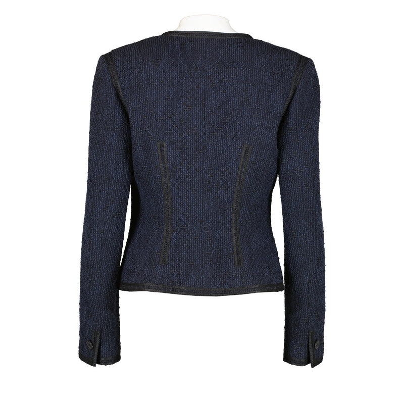 Chanel Cruise 2002 Asymmetric Collar Double Breasted Tweed Jacket