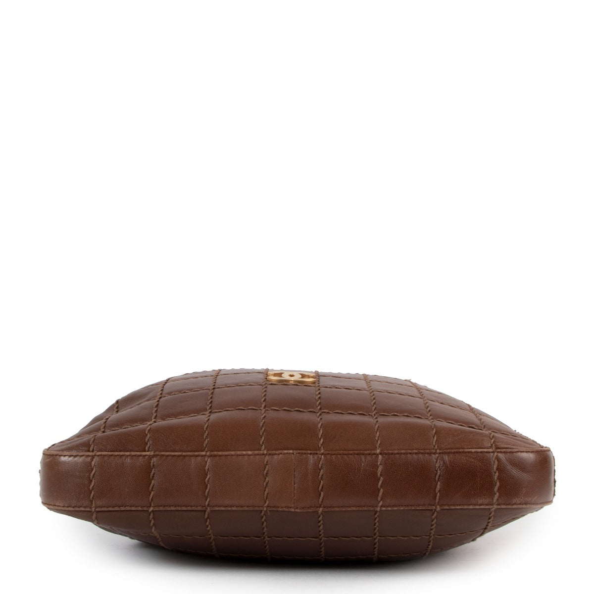 Sac fourre-tout Chanel Vintage Wild Stitch en cuir de veau marron