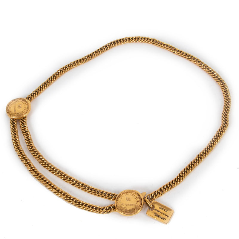 Chanel Vintage Gouden Medaillon Schakelketting Riem