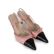 Chanel 2004 Pink/Black Slingback Heels