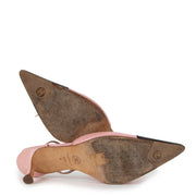 Chanel 04P Pink/Black Slingback Heels