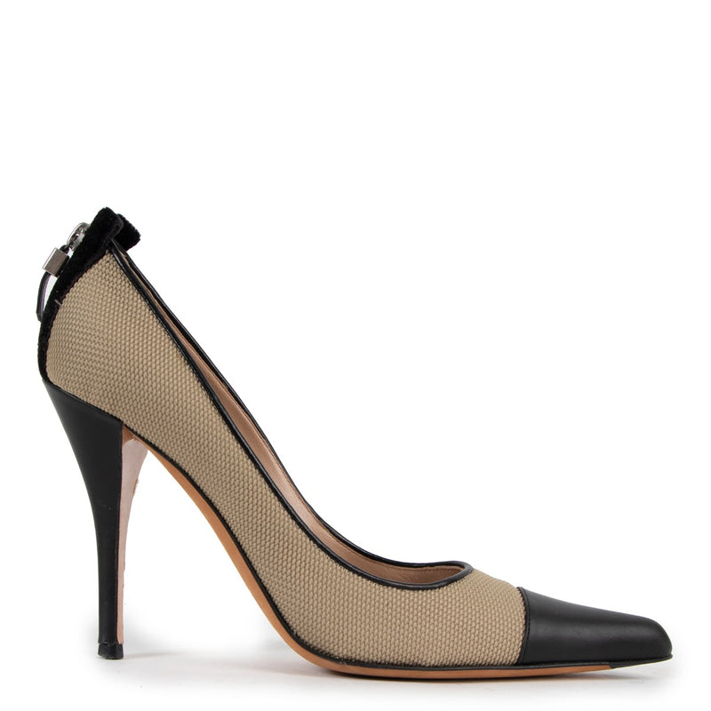 Yves Saint Laurent Vintage Canvas Cap Toe Pumps