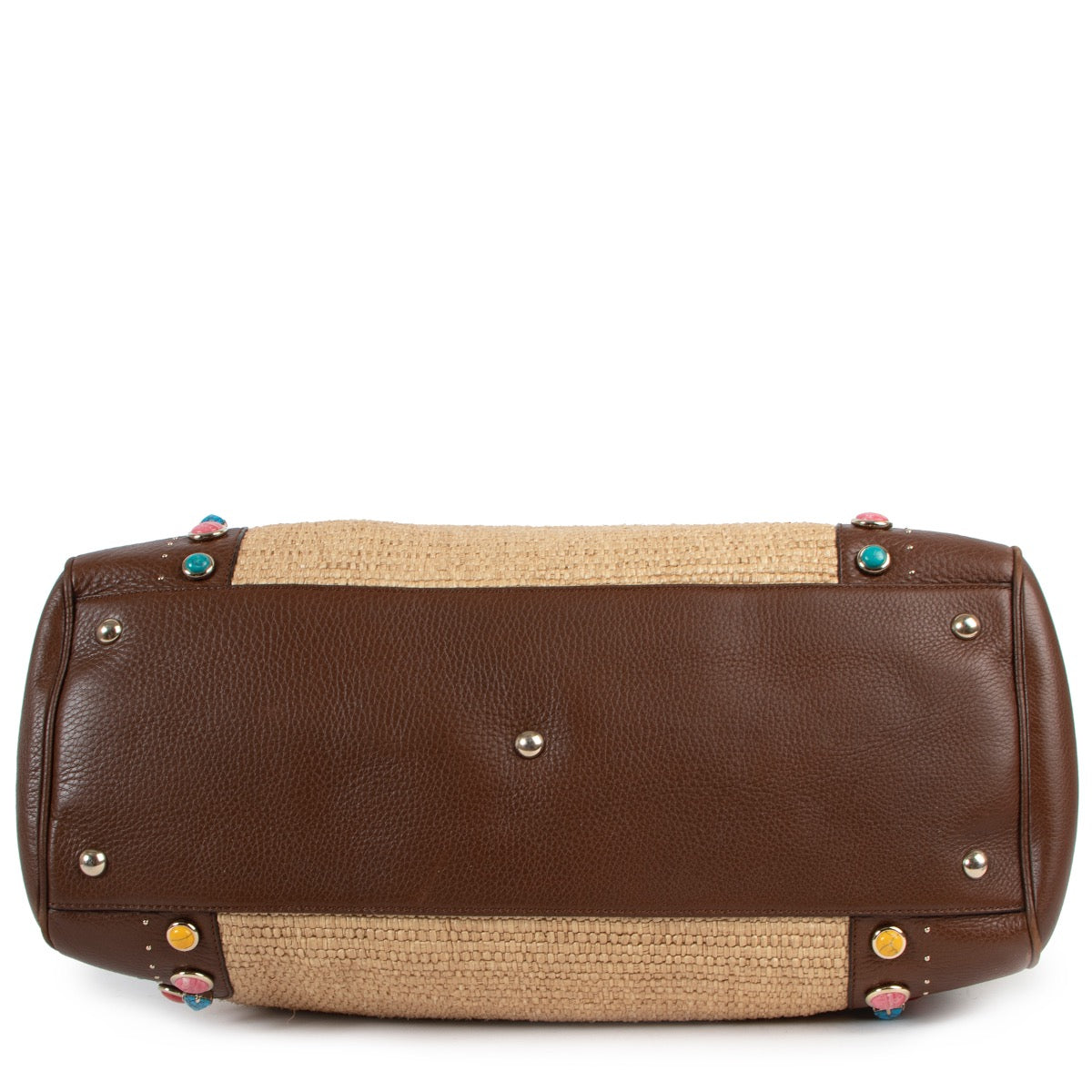 Shop safe online at Labellov in Antwerp this 100% authentic second hand Gucci Raffia Bamboo Top Handle Shopper