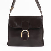 Buy an authentic second-hand Delvaux Brown Brillant Baudrier Crossbody in preloved condition at Labellov in Antwerp.