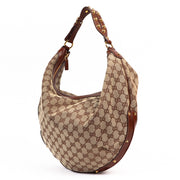 Buy an authentic second-hand Gucci Monogram Canvas Biba Hobo Shoulder Bag in very good condition at Labellov in Antwerp.