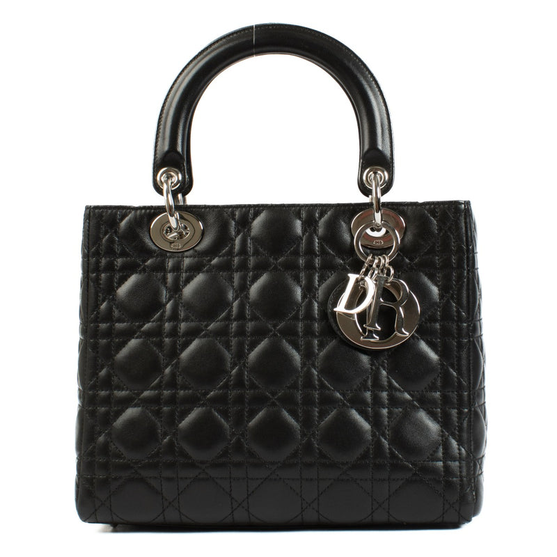 Christian Dior Black Medium Lady Dior Bag