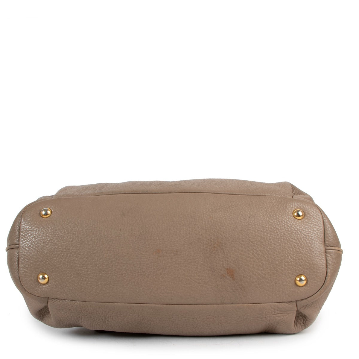 Miu Miu Taupe Vitello Daino Leather Handbag