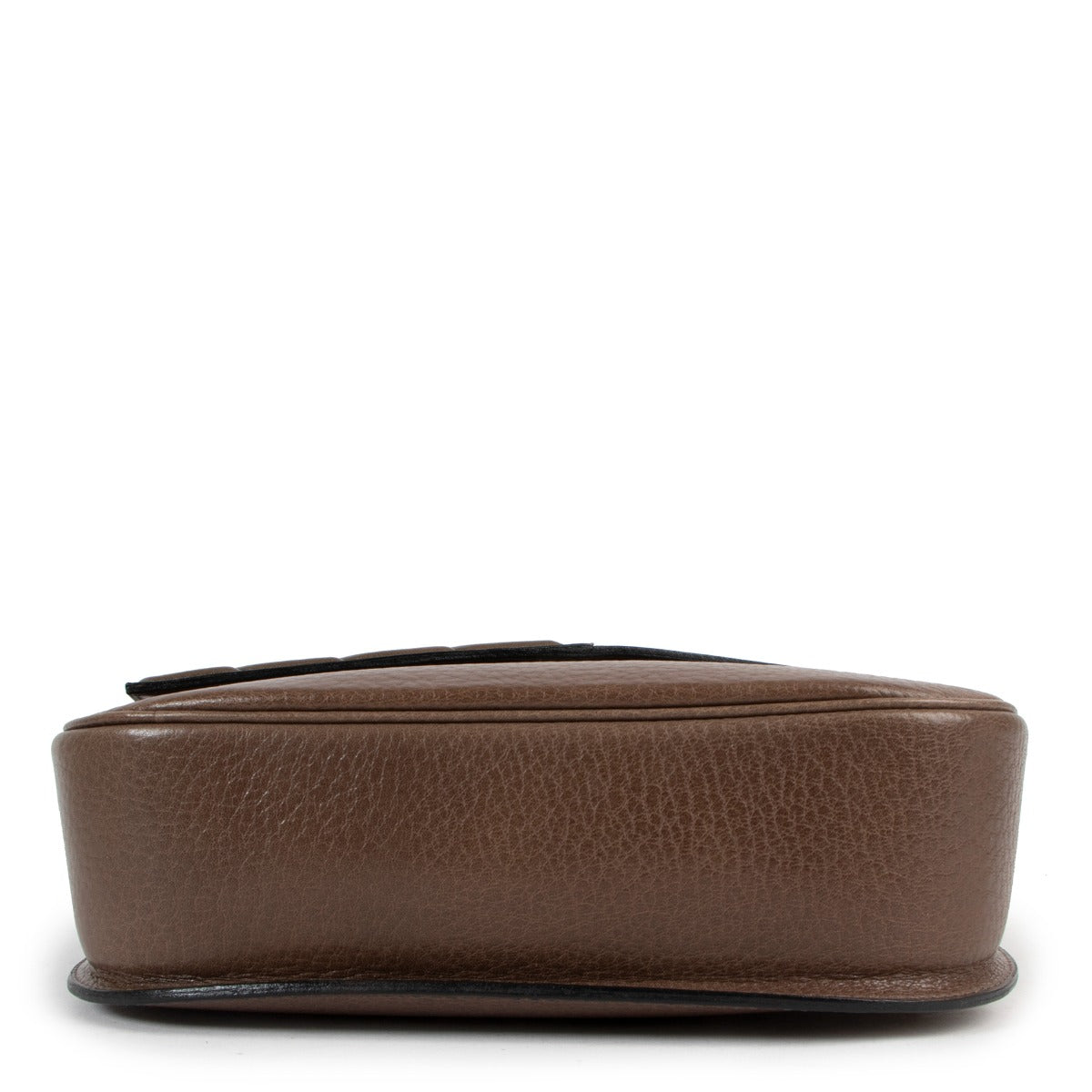 Sac bandoulière vintage en cuir taupe Delvaux
