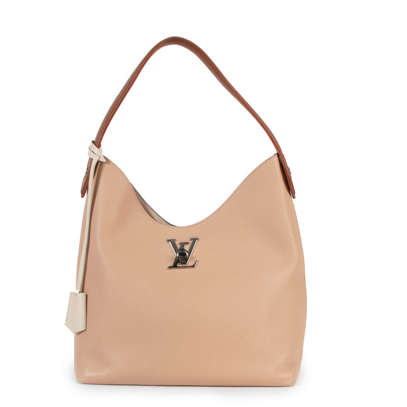 Louis Vuitton Beige Lockme Hobo Bag