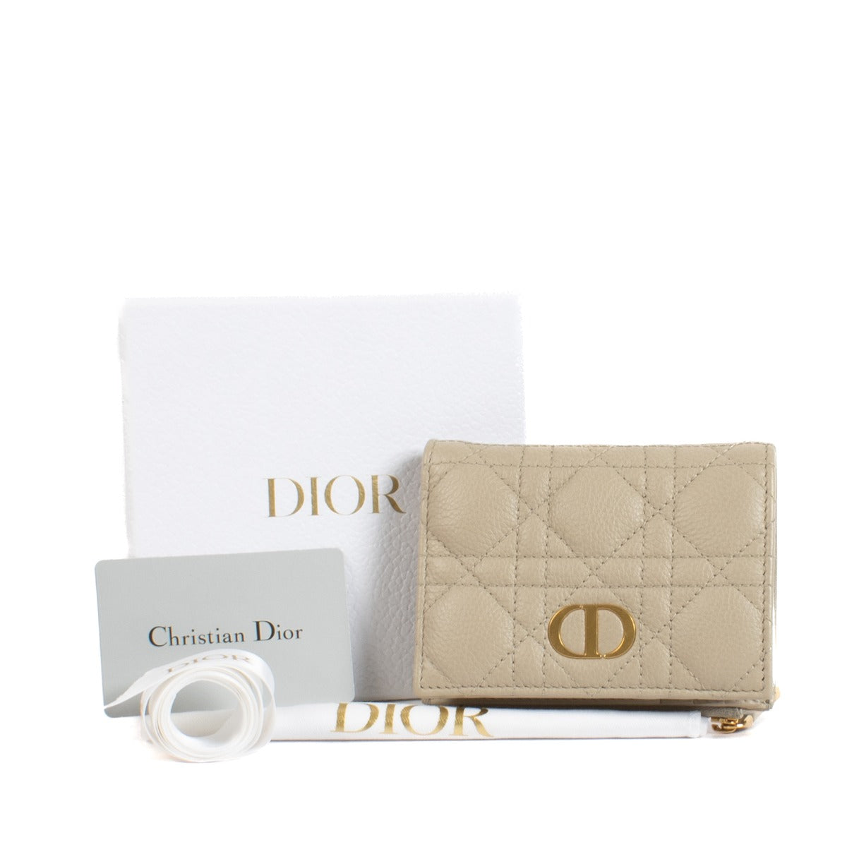 Shop 100% authentic secondhand Christian Dior Beige Caro Dahlia Wallet on Labellov.com