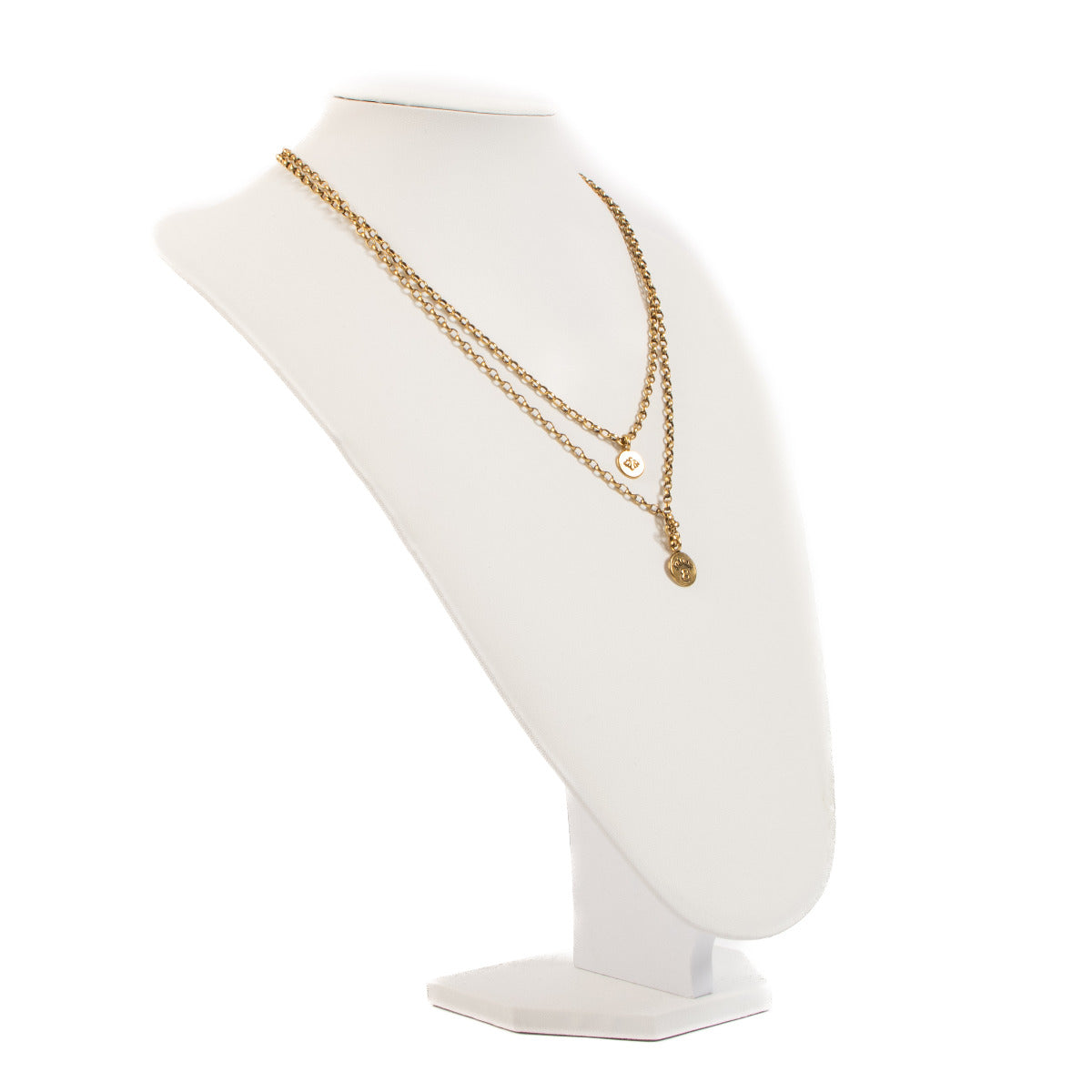 Collier à couches Dior Amulets D'amour en métal doré
