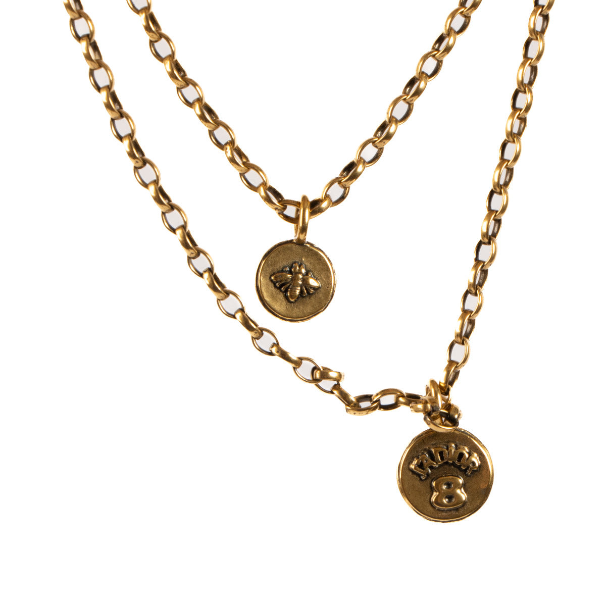 Collier à couches Dior Amulets D'amour en métal doré