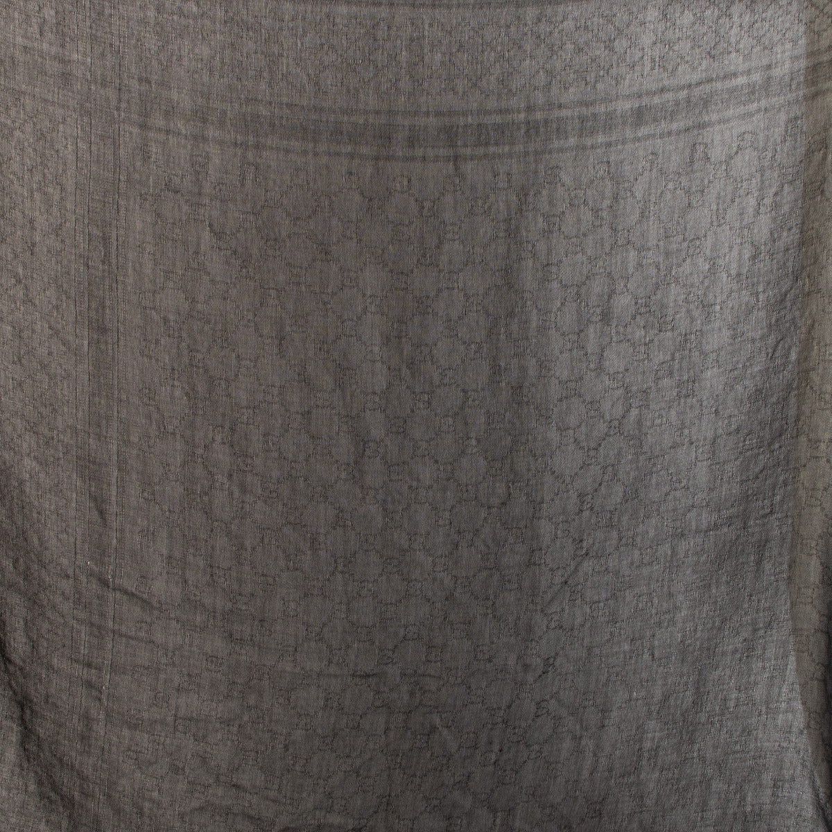 Gucci Black & Grey Monogram Scarf