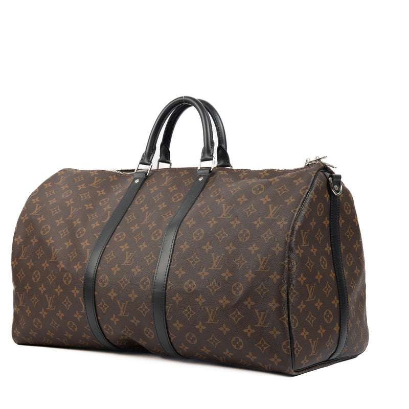 Louis Vuitton Keepall Bandoulière 55 Monogram Maccasar Travel Bag for the best price at Labellov secondhand luxury in Antwerp