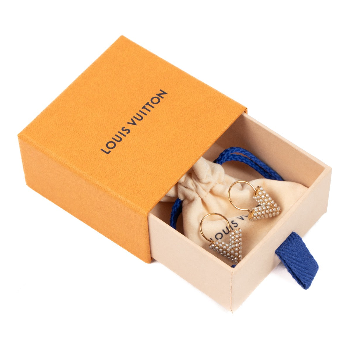 Louis Vuitton Pearl Essential V Hoop Earrings
