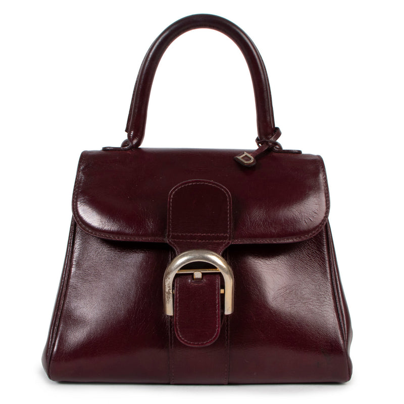 Delvaux Brillant PM Vintage Burgundy Top Handle for the best price at Labellov secondhand luxury in Antwerp.