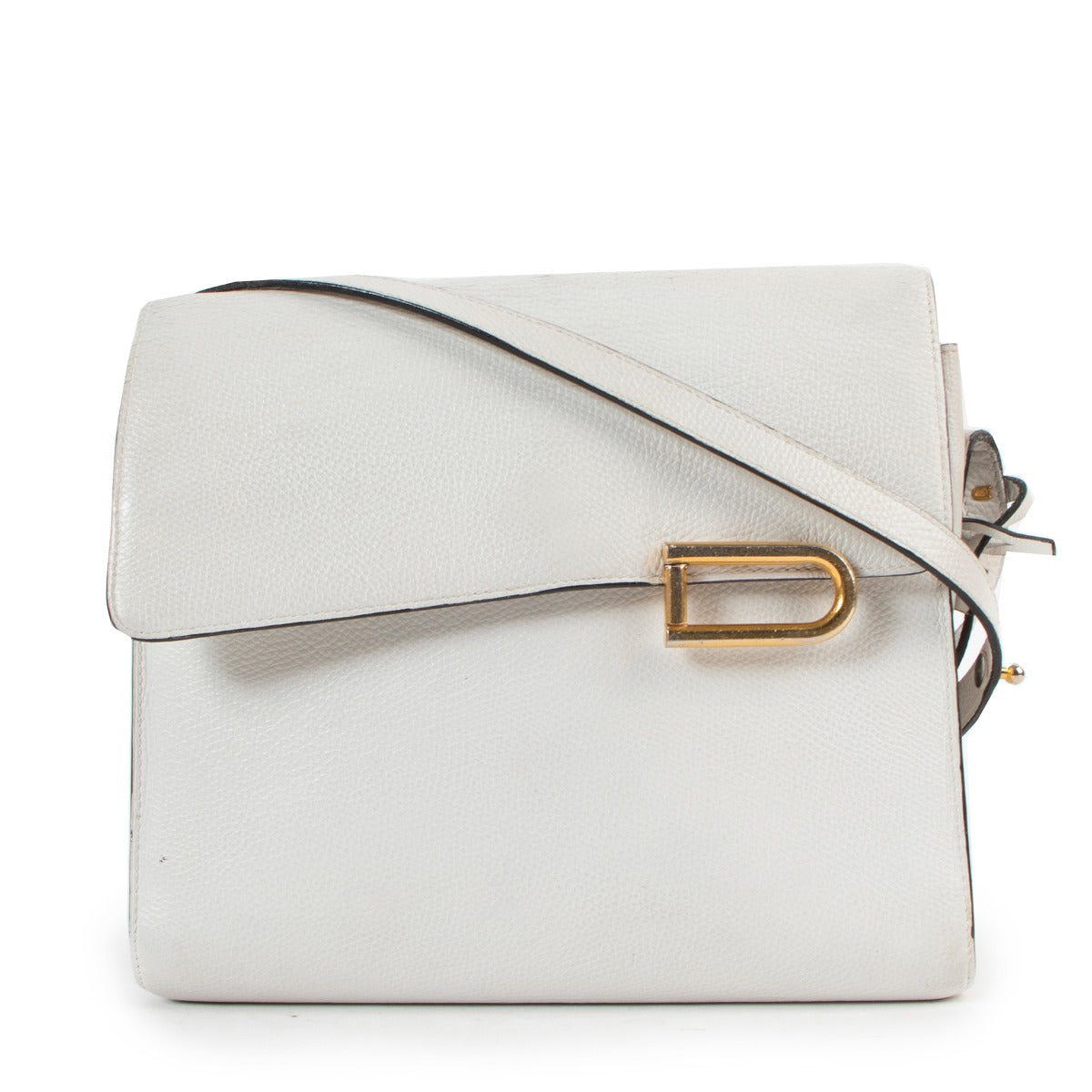 Delvaux Vintage White Leather Crossbody Bag