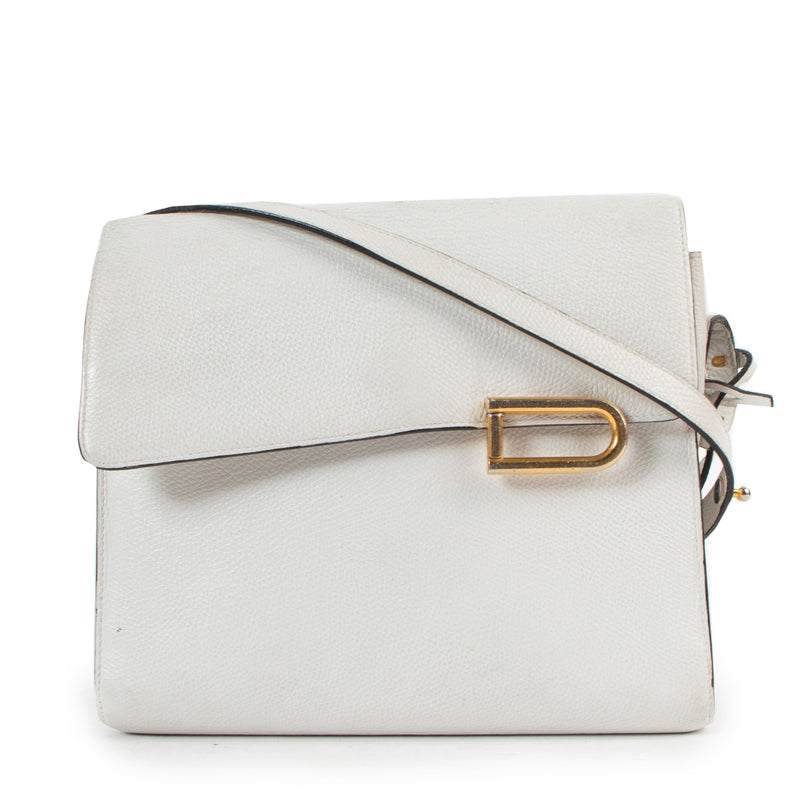 Delvaux Vintage White Leather Crossbody Bag