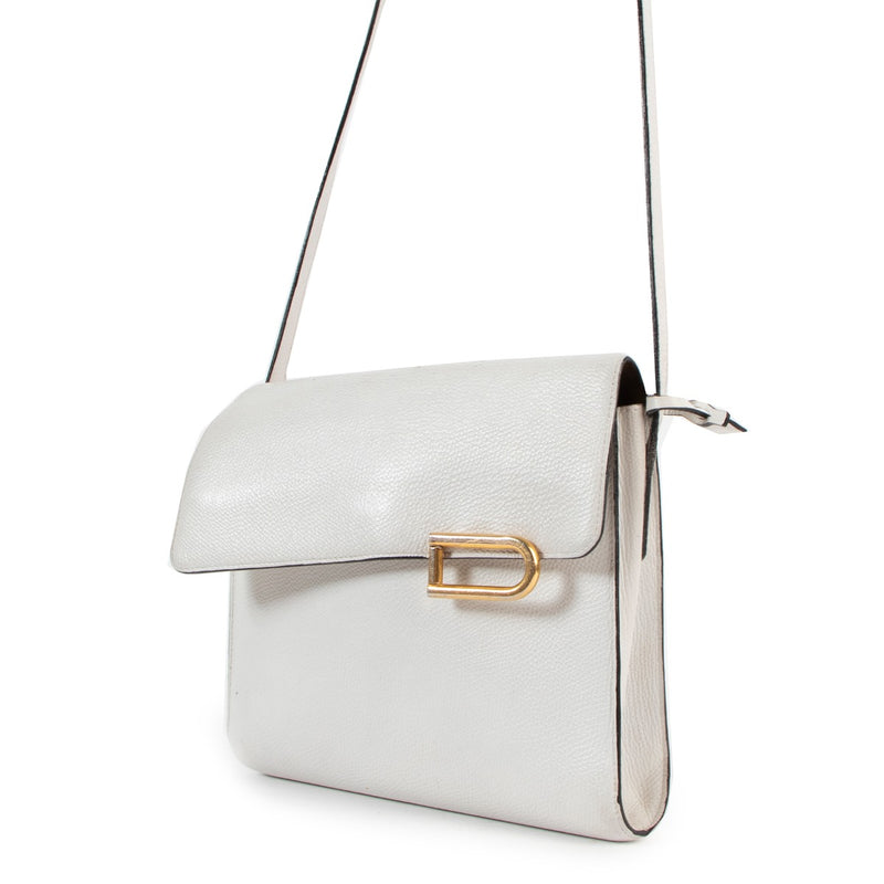 Delvaux Vintage White Leather Crossbody Bag
