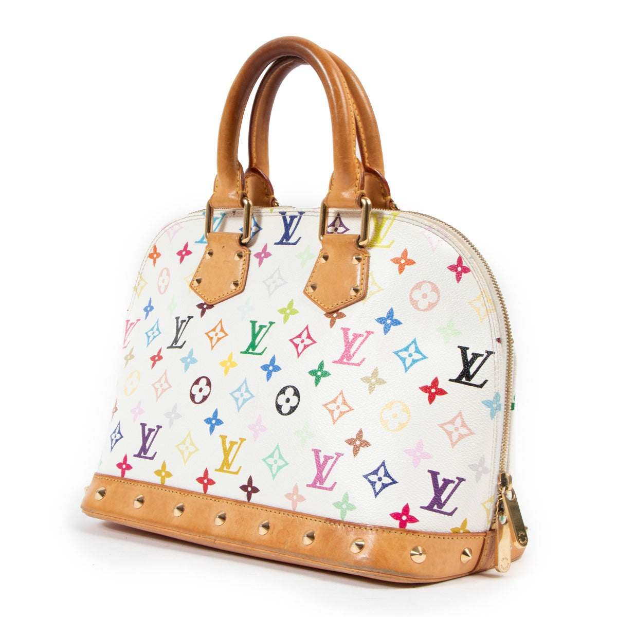 Louis Vuitton Alma PM Blanc Monogram Multicolore Takashi Murakami