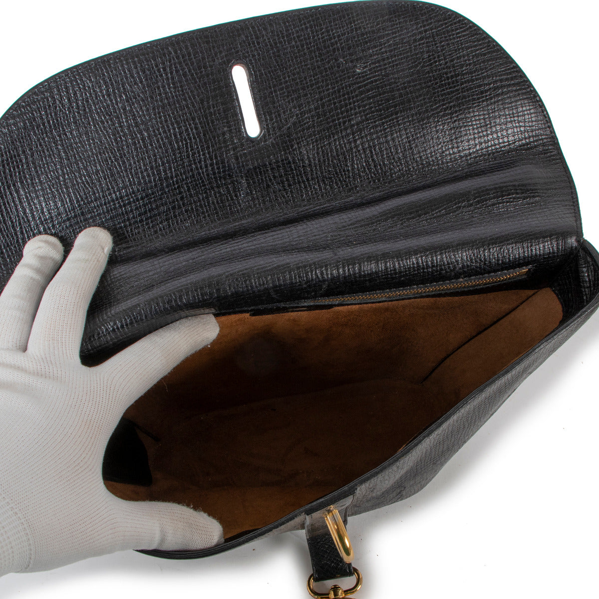 Delvaux Black Vintage Top Handle Magicien Bag